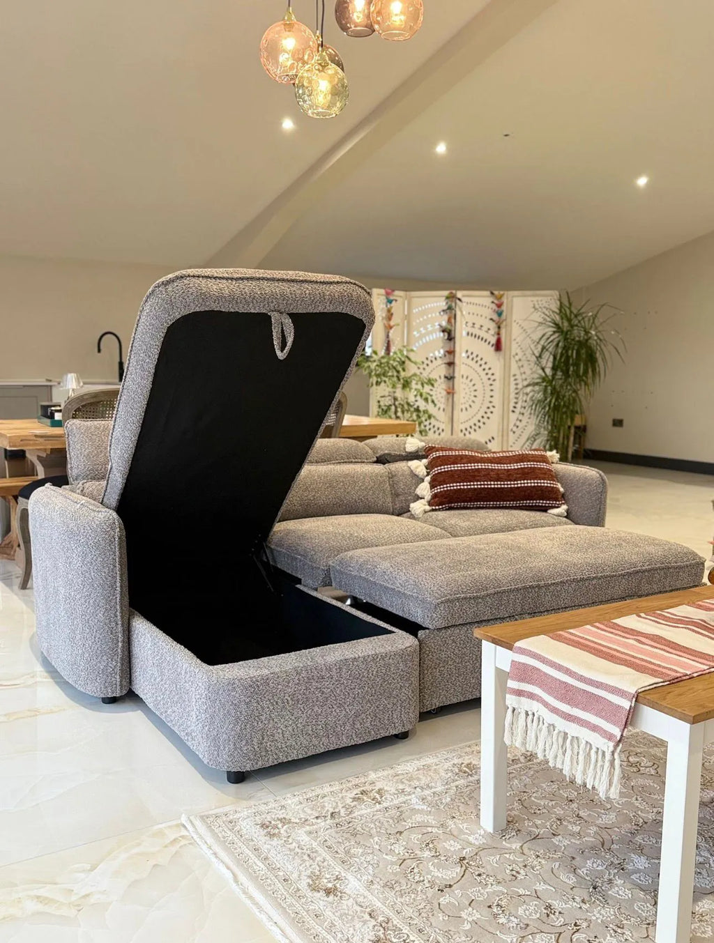 Malibu Luxury Fabric U-Shape Sectional Corner Sofa