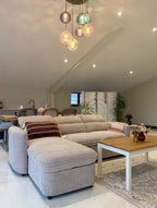 Malibu Luxury Fabric U-Shape Sectional Corner Sofa
