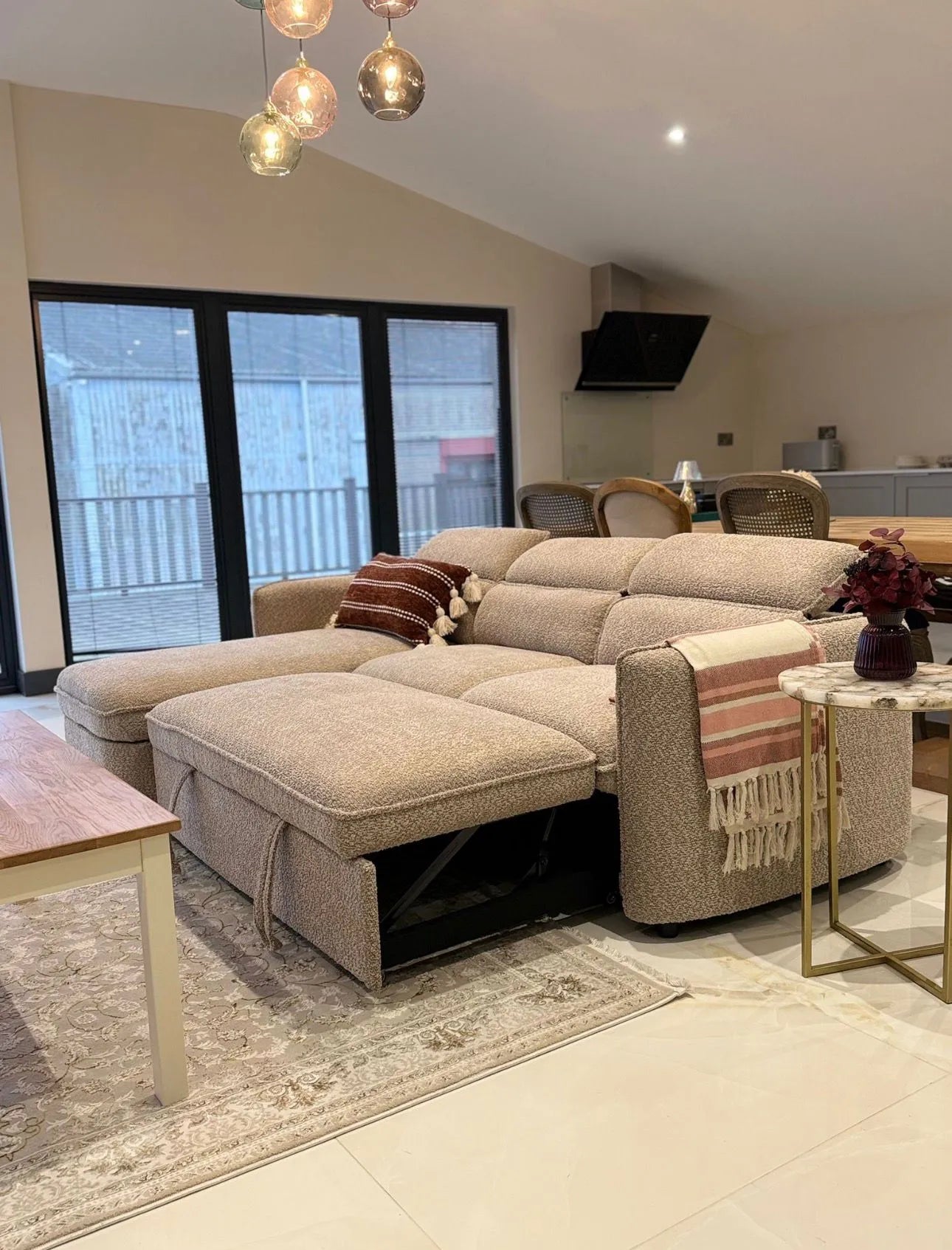 Malibu Luxury Fabric U-Shape Sectional Corner Sofa