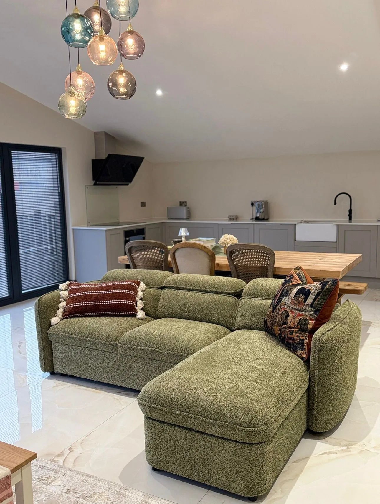 Malibu Luxury Fabric U-Shape Sectional Corner Sofa