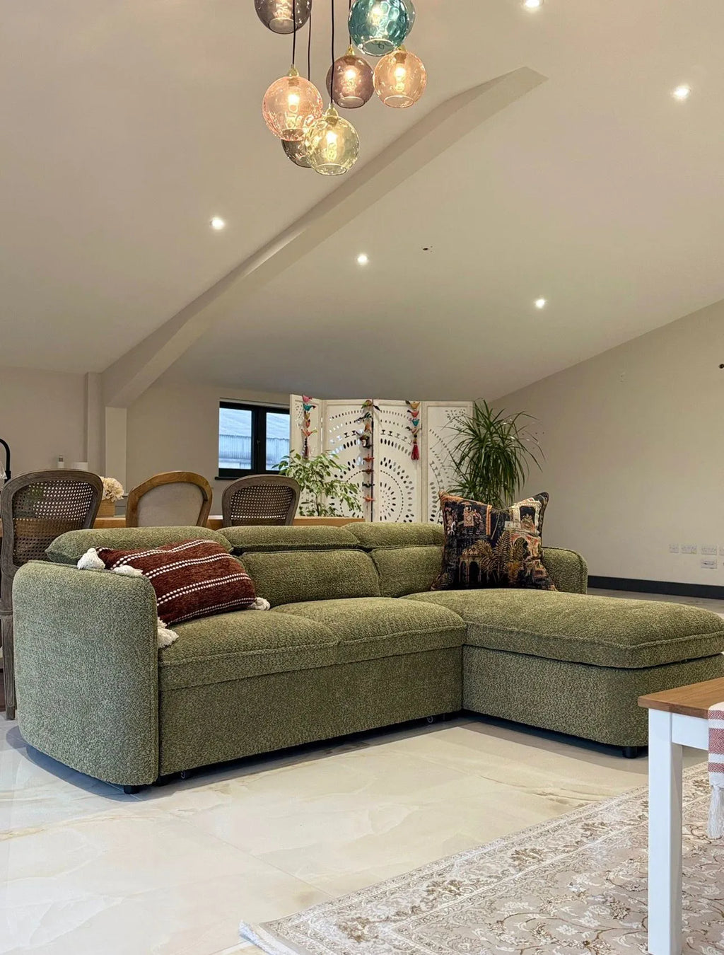 Malibu Luxury Fabric U-Shape Sectional Corner Sofa