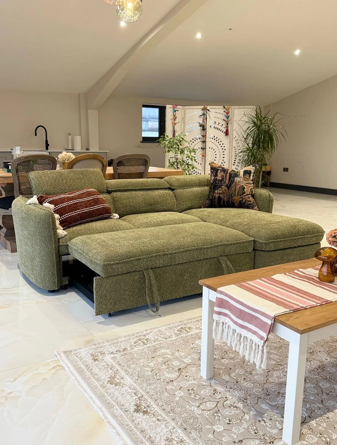 Malibu Luxury Fabric U-Shape Sectional Corner Sofa