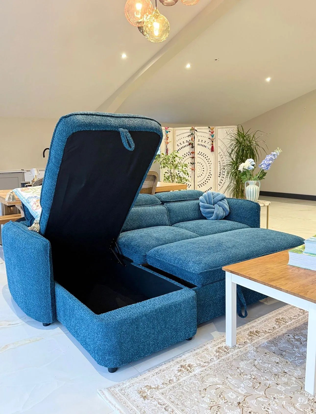 Malibu Luxury Fabric U-Shape Sectional Corner Sofa