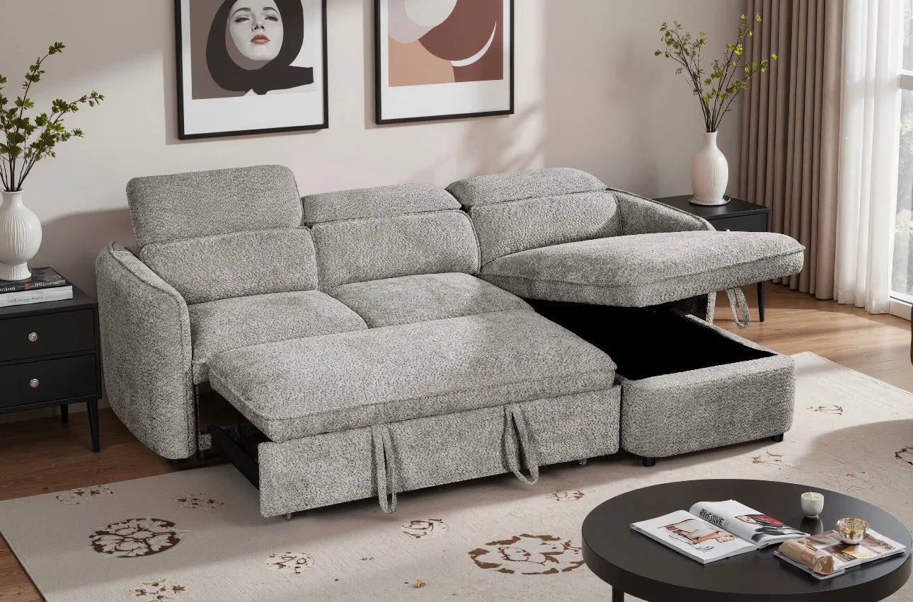 Malibu Luxury Fabric U-Shape Sectional Corner Sofa