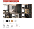 Collin Premium Sliding Mirror Wardrobe with Quad-Panel Geometric Striped Facade