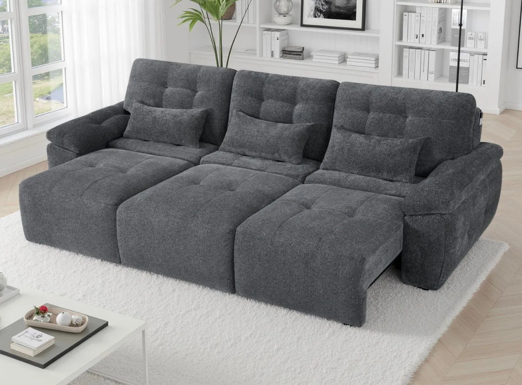 Dallas Large 3-Seater Electric Cinema Sofa Bed in Soft-Touch Fabric