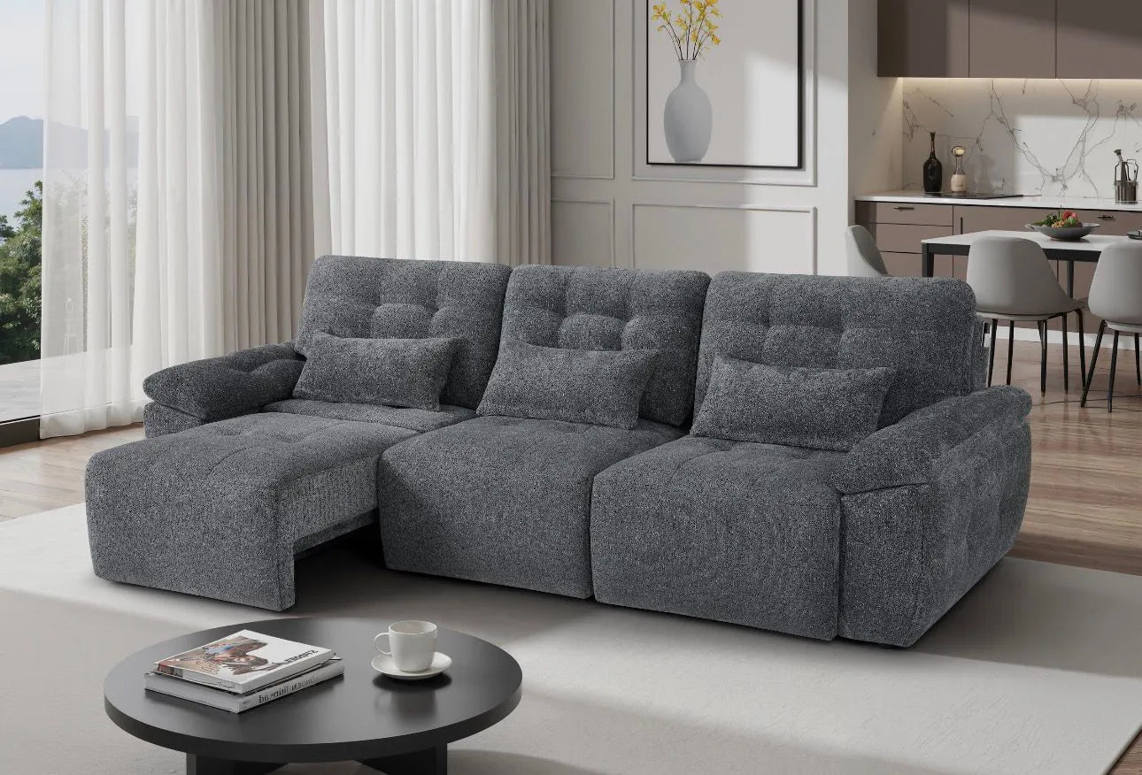 Dallas Large 3-Seater Electric Cinema Sofa Bed in Soft-Touch Fabric