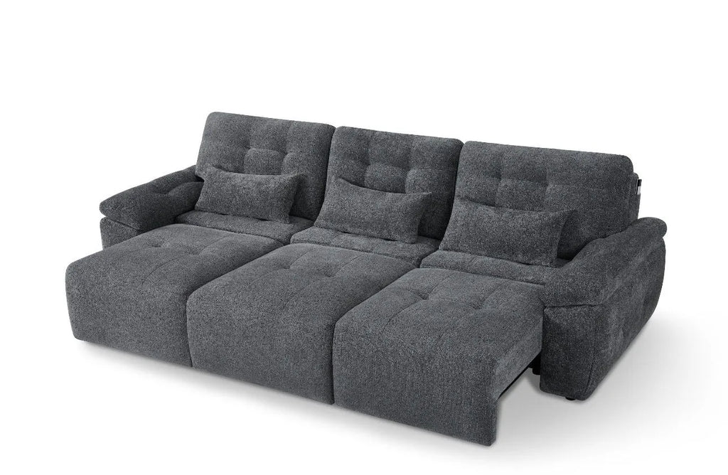 Dallas Large 3-Seater Electric Cinema Sofa Bed in Soft-Touch Fabric