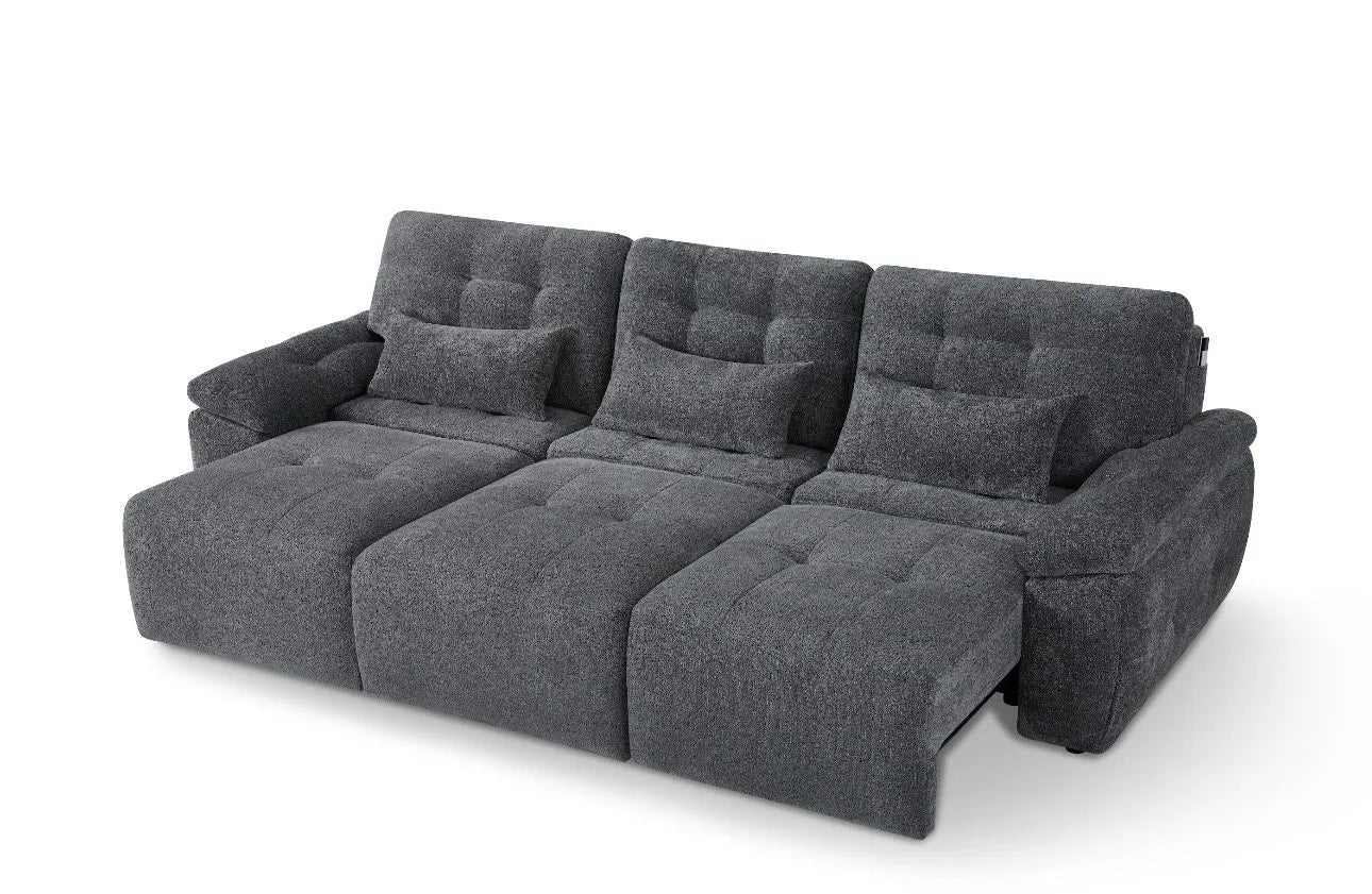 Dallas Large 3-Seater Electric Cinema Sofa Bed in Soft-Touch Fabric