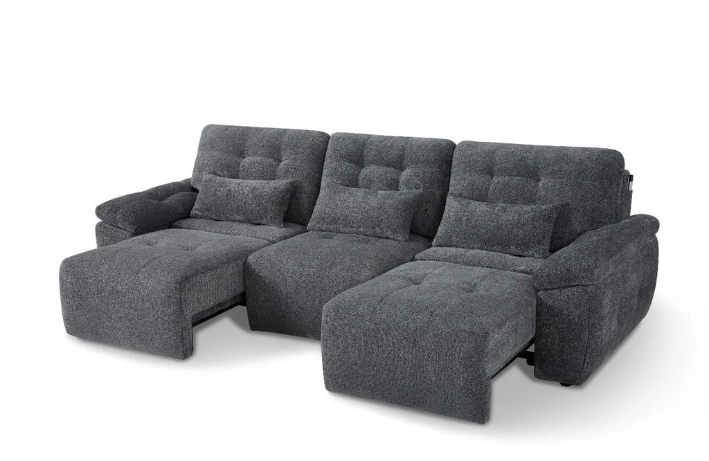 Dallas Large 3-Seater Electric Cinema Sofa Bed in Soft-Touch Fabric