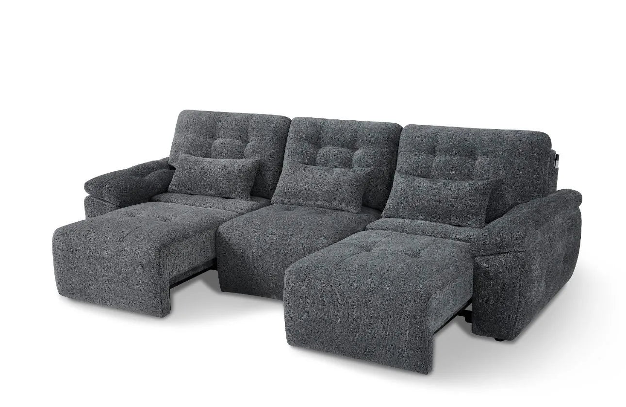 Dallas Large 3-Seater Electric Cinema Sofa Bed in Soft-Touch Fabric