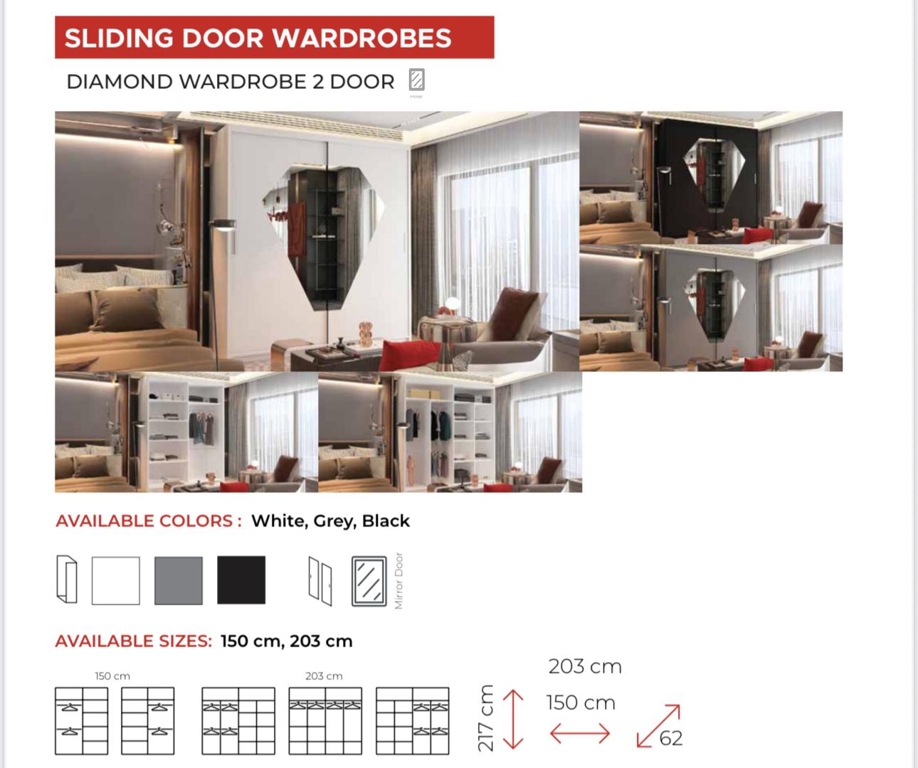 Diamond Premium Sliding Wardrobe