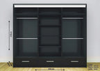 Florence Premium Sliding Mirror Wardrobe