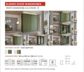 Pesto Premium Sliding Wardrobe Range with Vertical Striped Accent & Mirror Facade