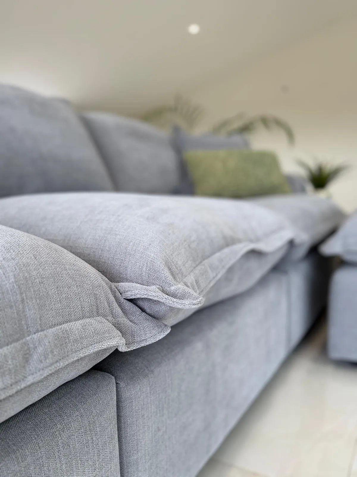 Santa Barbara Large 3-Seater Fabric Sofa with Matching Footstool