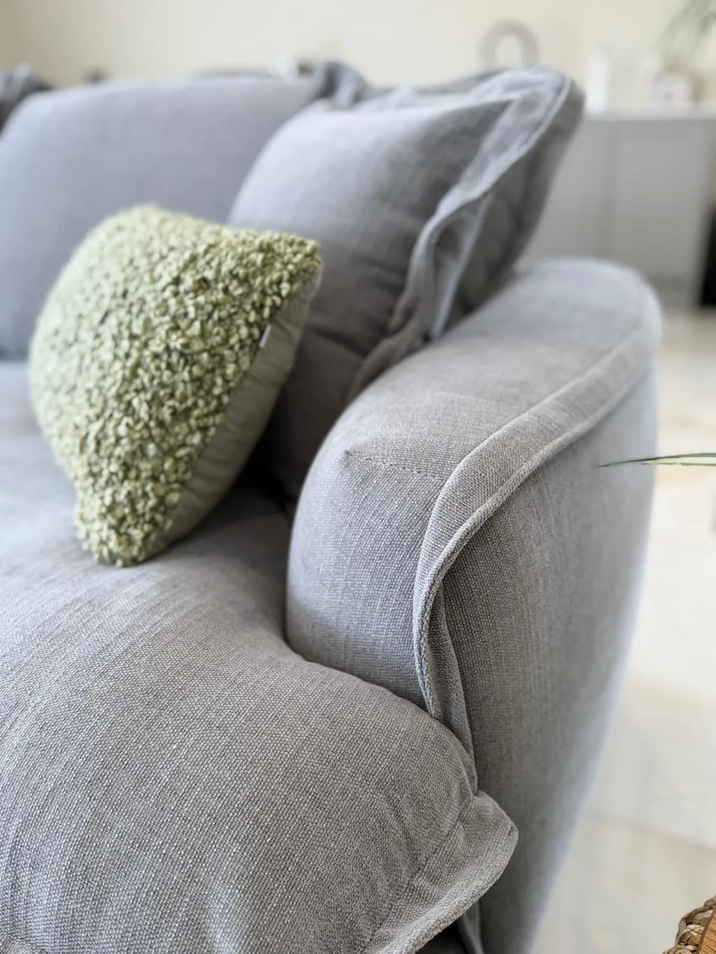 Santa Barbara Large 3-Seater Fabric Sofa with Matching Footstool