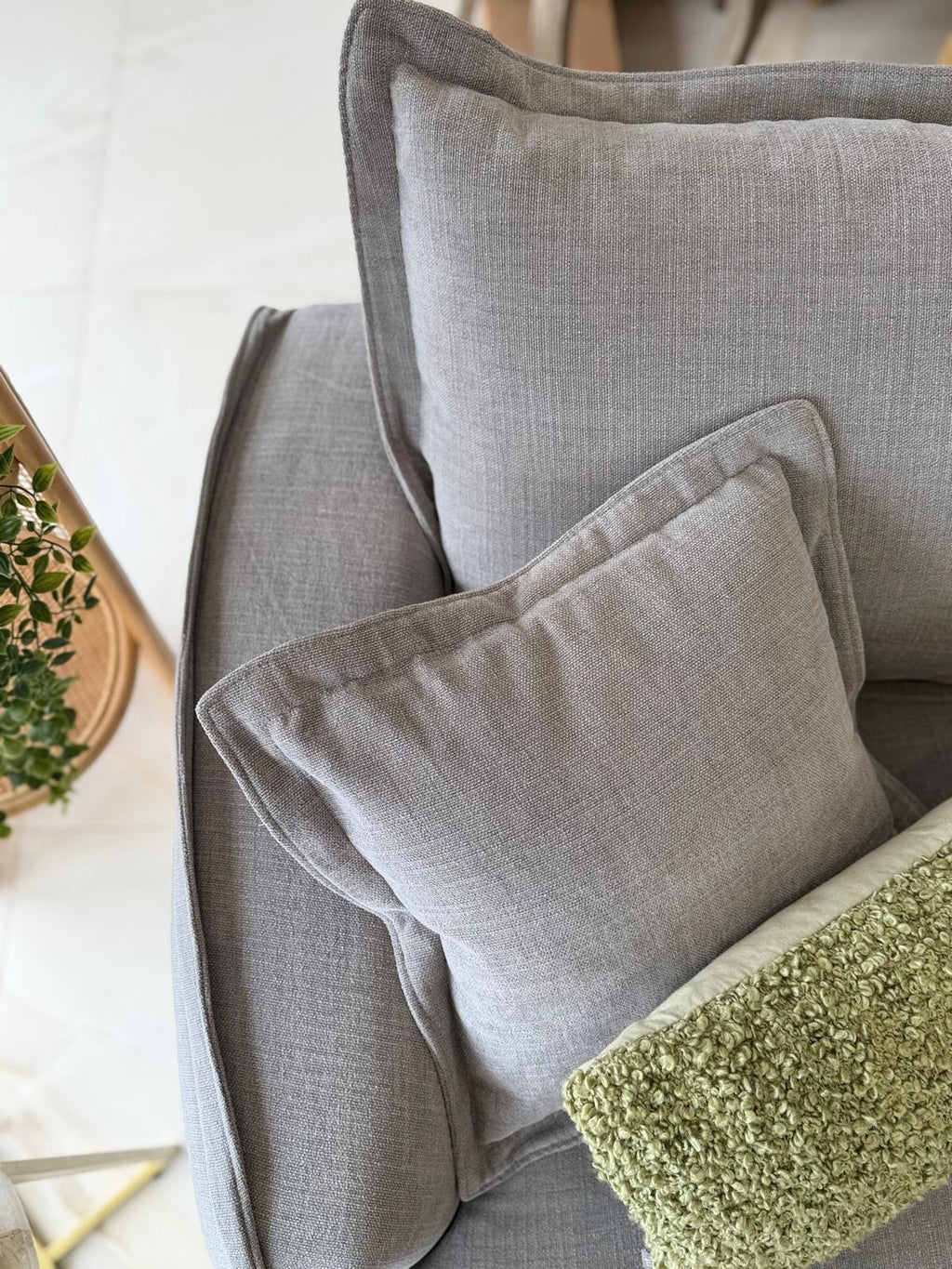 Santa Barbara Large 3-Seater Fabric Sofa with Matching Footstool