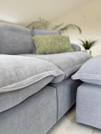 Santa Barbara Large 3-Seater Fabric Sofa with Matching Footstool