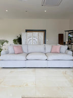 Santa Barbara Large 3-Seater Fabric Sofa with Matching Footstool