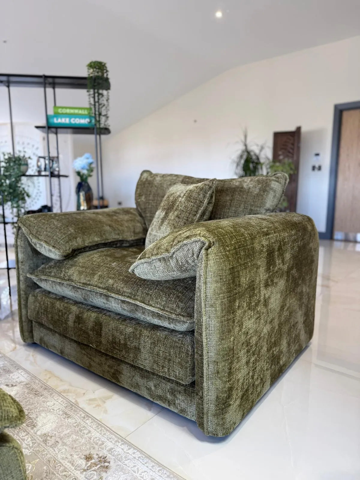 Solaya Luxury Chenille Fabric Sofa Range | 3-Seater, 2-Seater, Armchair & Footstool