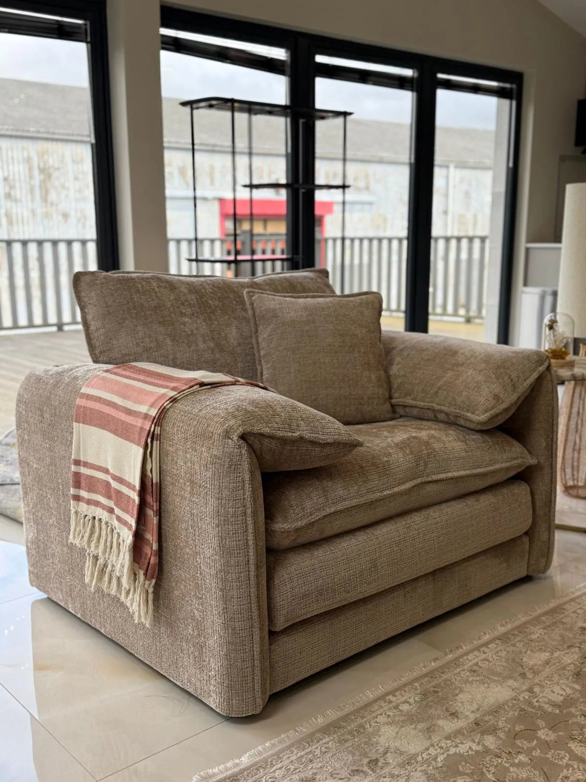 Solaya Luxury Chenille Fabric Sofa Range | 3-Seater, 2-Seater, Armchair & Footstool