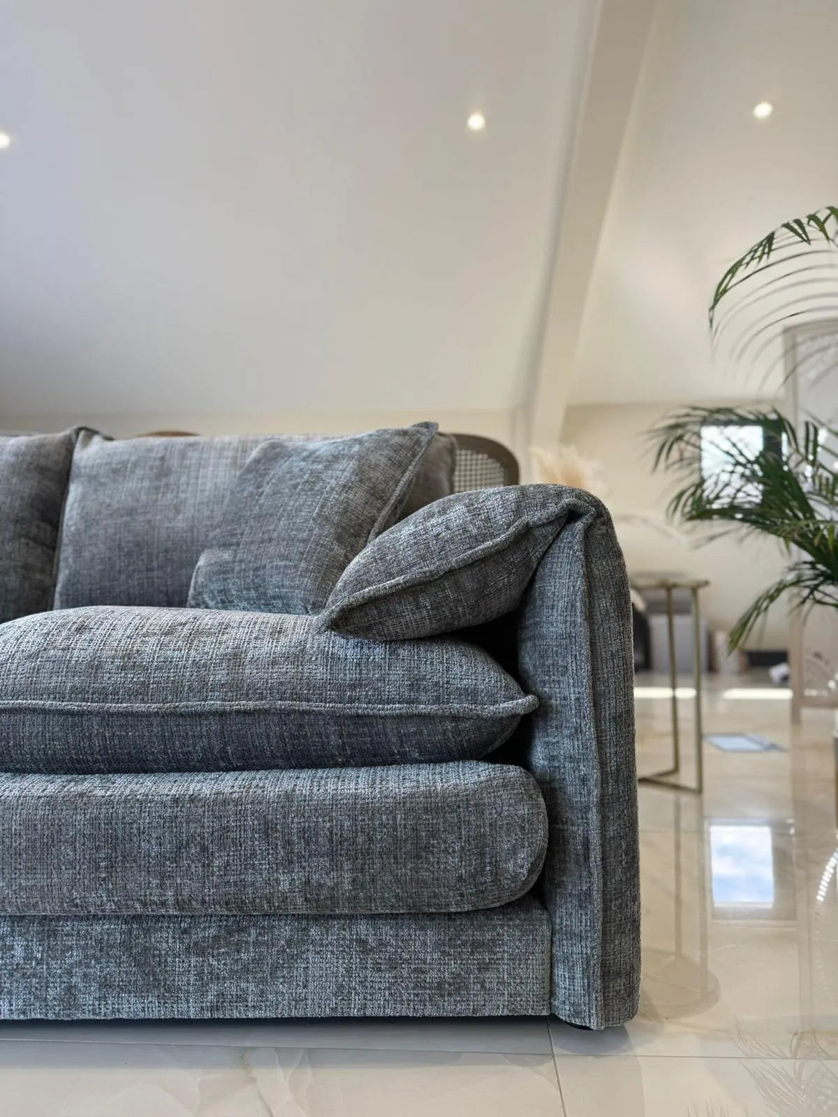 Solaya Luxury Chenille Fabric Sofa Range | 3-Seater, 2-Seater, Armchair & Footstool