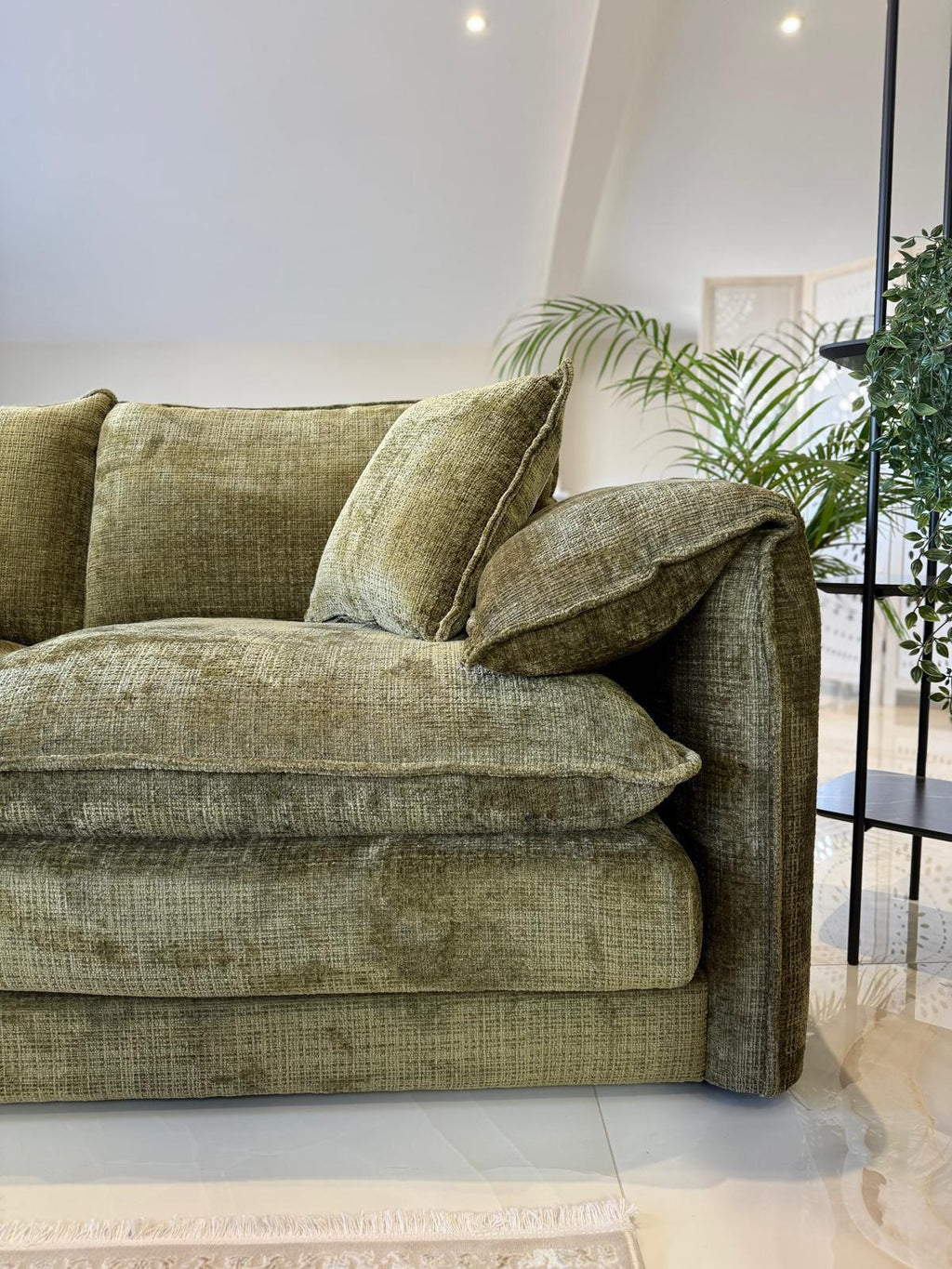 Solaya Luxury Chenille Fabric Sofa Range | 3-Seater, 2-Seater, Armchair & Footstool