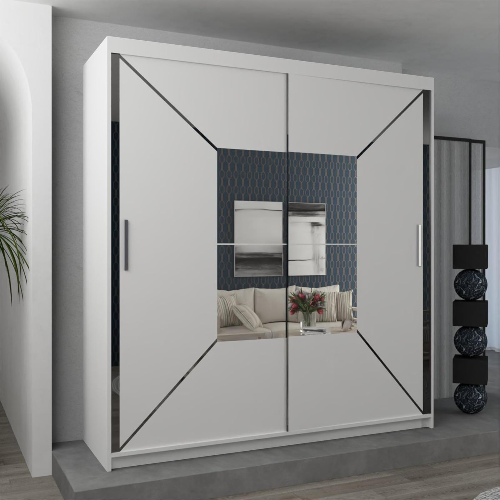 Venice Premium Sliding Mirror Wardrobe