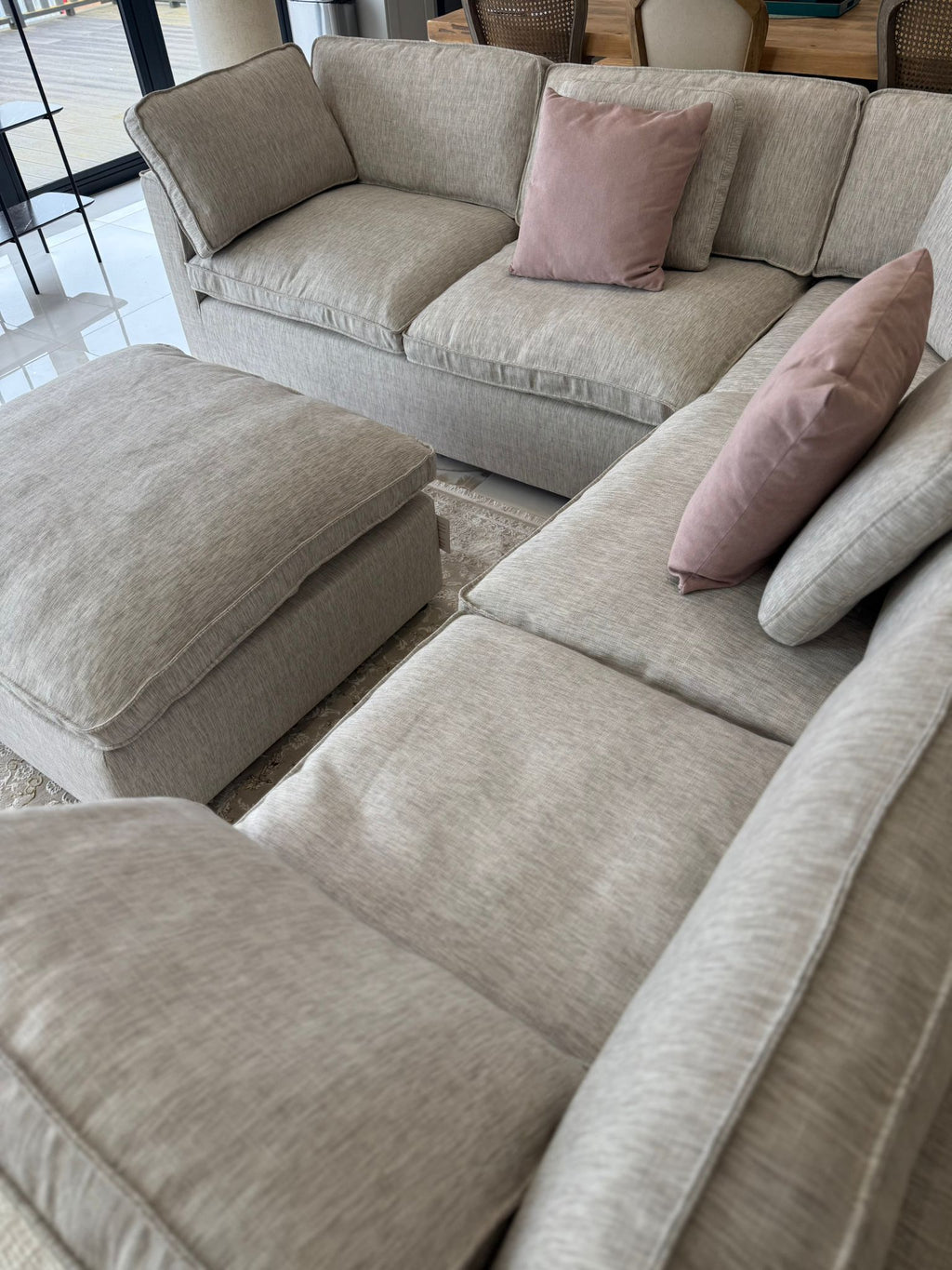 Santorini Large Corner & Footstool