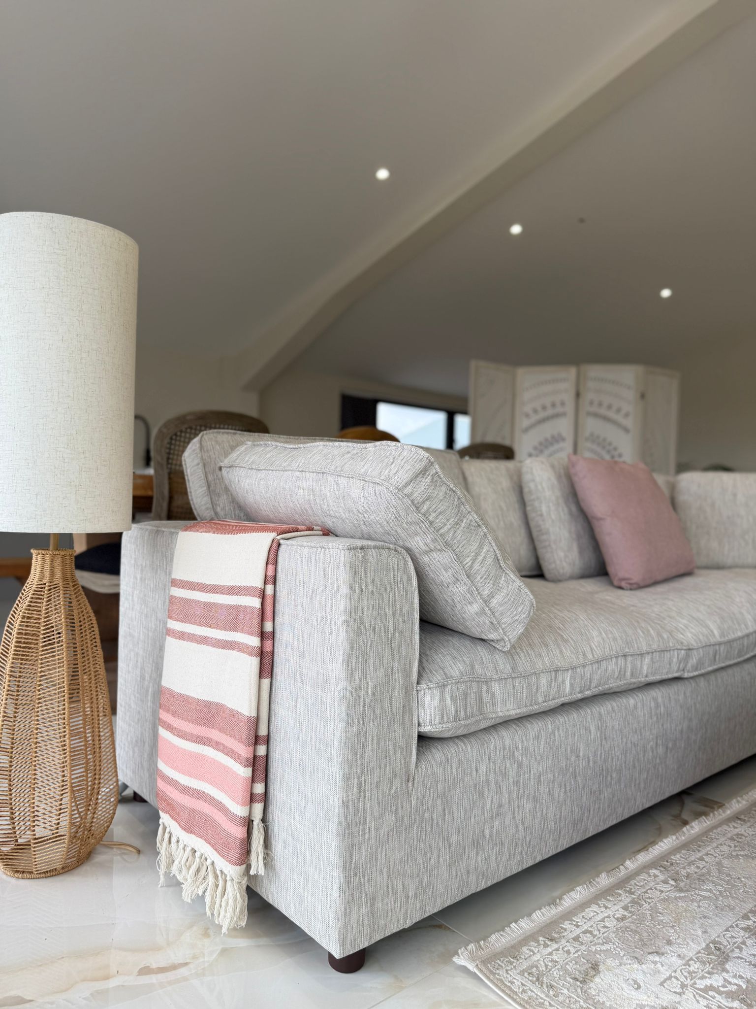 Santorini Large Corner & Footstool