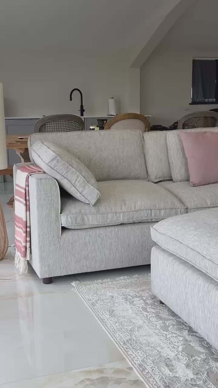 Santorini Large Corner & Footstool